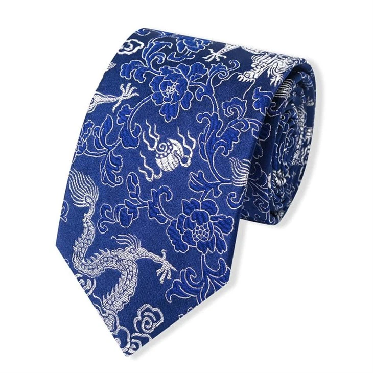 YiLi Chinese Dragon Ties - Silk Jacquard, Customizable For Bulk